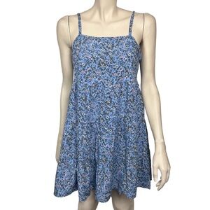 Old Navy Light Blue Floral Swing Tier Sundress